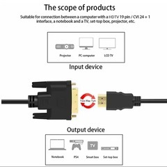 Dvi to hdmi hdtv to dvi 24 + 1オスからオスへhdtvケーブルデジタルビデオケーブルアダプターラップトップの画像