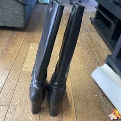 1691〓 VICTOR ビクター ロングブーツ レディース サイズ37 ブラック 靴の画像