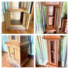 CITIZEN シチズン神戸洋家具 シチズン エリトロン 時計付きキャビネット 彫刻の画像