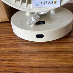 新古品2024年製　アイボリー　クワッズ QUADS クリーン3DDCサーキュレーター PURE AIR DC ピュアエアDC QS302 扇風機 小型 首振り　24畳の画像