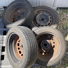 タイヤ付きマツダ純正鉄ホイールの4本セット　ダンロップLEMANS(ルマン)185/55R15 82V の画像