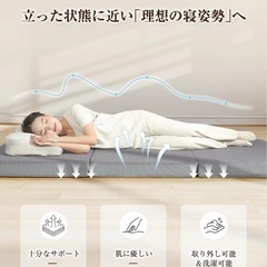 折りたたみマットレス ダブルサイズ　厚さ10cm 高反発マットレス　体圧分散の画像