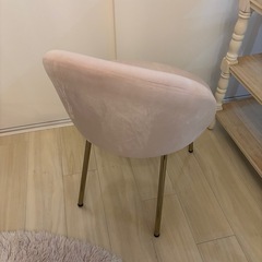 ダイニングチェア　ピンク　ゴールドの画像
