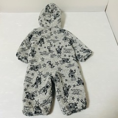 【美品・80サイズ】フード付き　ダウンジャケット　ジャンプスーツの画像