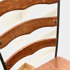 アイアンとウッドのお洒落な椅子。ナチュラルカントリー　アンティークチェアの画像