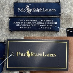 未使用タグ付きPOLO RALPH LAUREN ポロ ラルフ ローレンマフラー ストール ショール スカーフ グレイグレー灰色カシミヤカシミア100％縦172センチ横26センチフリンジ8センチレディースメンズユニセックス女性用婦人男性用紳士男女兼用の画像