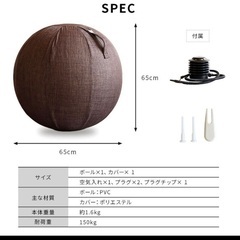 バランスボール カバー付きの画像