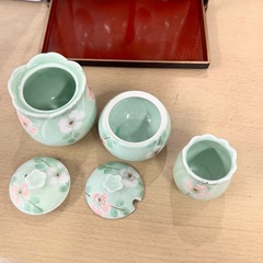 【未使用品‼️】有田焼 雅祥窯 調味料揃 手付盆付き 調味料入れ せっセットの画像