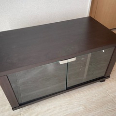 キャスター付きテレビ台（幅66.5cm・ウォールナット）の画像