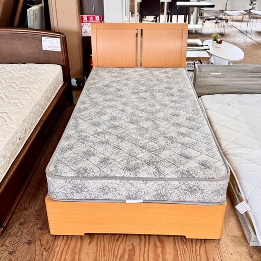 大阪配送限定‼️A1639‼️シングルベッドマットレスセット引き出し付き