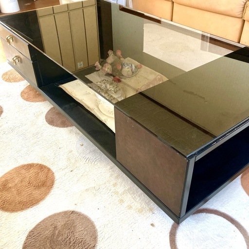 ꧁カリモク家具 karimoku꧂ガラステーブル リビング センター ロー 机 カリモク家具 karimoku꧂ガラステーブル リビング センター ロー