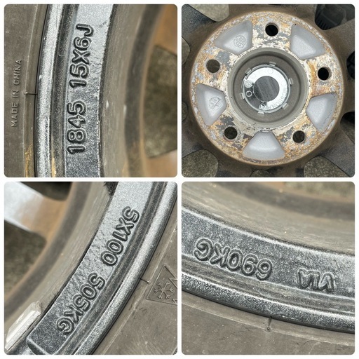 セレナ スタッドレスタイヤ 15インチ 4本セット 195/65R15 2018年製造 