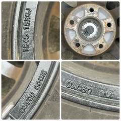 セレナ スタッドレスタイヤ 15インチ 4本セット 195/65R15 2018年製造 冬タイヤ ホイール付き 15×6J 5×100の画像
