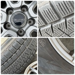 セレナ スタッドレスタイヤ 15インチ 4本セット 195/65R15 2018年製造 冬タイヤ ホイール付き 15×6J 5×100の画像
