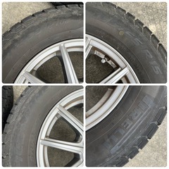 セレナ スタッドレスタイヤ 15インチ 4本セット 195/65R15 2018年製造 冬タイヤ ホイール付き 15×6J 5×100の画像