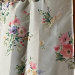 ほぼ新品　ニトリカーテン　薄い緑の画像