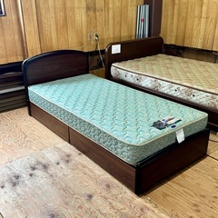 A1640🌟配送♻️設置可能‼️シングルベッドマットレスセット🌟の画像
