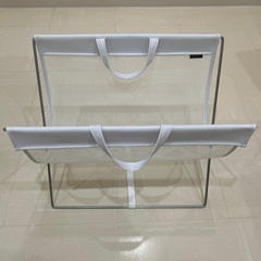 手荷物入れメッシュ✖️レザーホワイトの画像