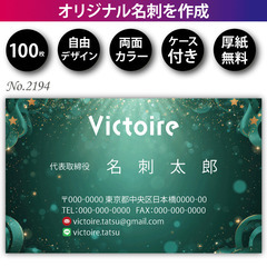 名刺印刷 100枚 両面 フルカラー 紙ケース付 No.2…