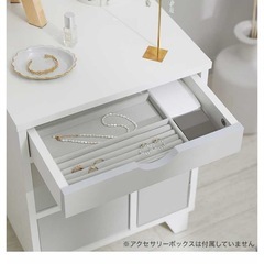 ◼️【LOWYA  おしゃれドレッサー】テーブル コンパクト  ホワイトの画像