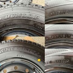 軽トラ、軽バン用スチールホイール　12インチ　スタッドレス　ハイゼット、エブリィの画像
