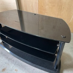 テレビ台　ガラス天板　横95cm 家具の画像