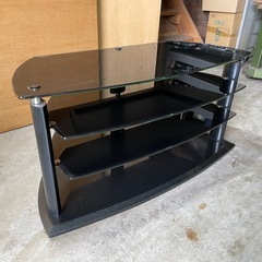 テレビ台　ガラス天板　横95cm 家具の画像