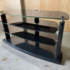 テレビ台　ガラス天板　横95cm 家具の画像