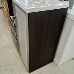 リユースのサカイ栃木店★ジモティ割あり★  レンジ台 ホワイト×ブラック W91×D50×H101 クリーニング済み TC11038の画像