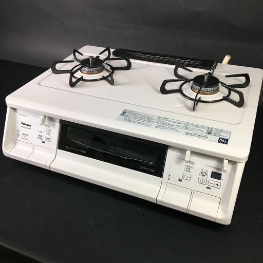 Paloma/パロマ ガステーブル エブリシェフ PA-360WHA-L ナチュラルホワイト 都市ガス用 2017年製 左強火 ガラストップ 25j菊ST