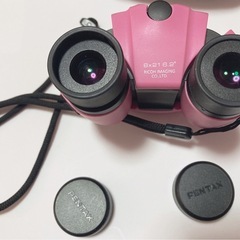 【美品】PENTAX 双眼鏡 タンクロー UP 8×21 ピンク 高性能 軽量 ライブ・観劇に最適の画像