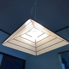 値下げしました！【中古/長期保管品/お引取限定】■ペンダントライト■角型■木製＋銅板枠■LUMICO山田照明■の画像