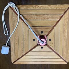 値下げしました！【中古/長期保管品/お引取限定】■ペンダントライト■角型■木製＋銅板枠■LUMICO山田照明■の画像