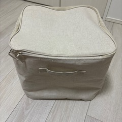 無印ポリエステル麻　ソフトボックス　フタ式　Ｌの画像