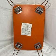 Y1010 折りたたみテーブル　座卓　食卓　ローテーブル　机　デスク　オレンジ　の画像