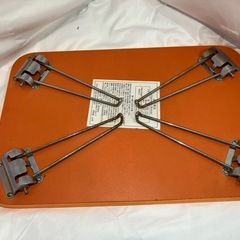 Y1010 折りたたみテーブル　座卓　食卓　ローテーブル　机　デスク　オレンジ　の画像