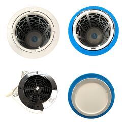 25R395 ジ4 Blue PURE 411 空気清浄機 交換用フィルターカバー付き 中古品の画像