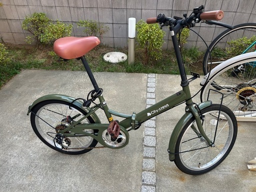 【10/21受取まで】折りたたみ自転車（カゴ、鍵、ライト、スマフォホルダー、持ち運びバッグ付）