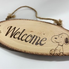 木製 SNOOPY ウェルカムボードの画像