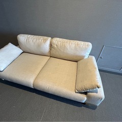 VENTOTA ソファ 2人 掛け 幅150cm  ローソファ 木製 天然木 二人掛け　ファブリック の画像