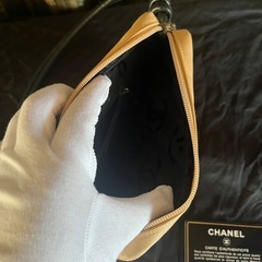 シャネル ポーチバッグ CHANEL 、製造管理カード素敵な色合いのポーチバッグです。の画像