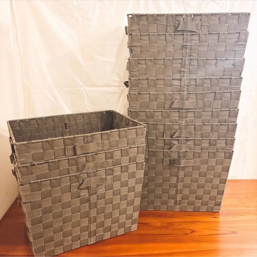 アイリスオーヤマ カラーバスケット CBK-38D ブラウン 深型 12個SET