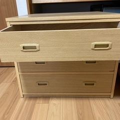 押し入れタンス　前後二重引き出しの画像