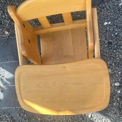 【良品】澤田木工所 ローチェア 木製 安全ベルト付きの画像