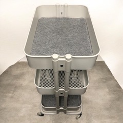 収納に便利‼️IKEA イケア ワゴン ローズコグ ホワイト 耐荷重:6kg 長さ35x幅45x高さ77cmの画像