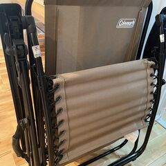 Coleman/コールマン インフィニティチェア リクライニングチェア 折りたたみ椅子 ベージュ アウトドアの画像