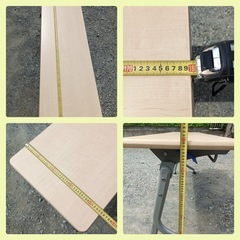 [八6367］内田洋行 平行スタックテーブルSP型 天板寸法180X45㎝ 高さ約70㎝　の画像