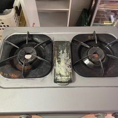 リンナイ　2口ガスコンロ　都市ガス用　中古の画像