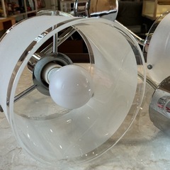 おしゃれ💐白熱灯照明💡LT-2073WHペンダントライト家具天井照明汚れ・傷あり💦白シルバーの画像