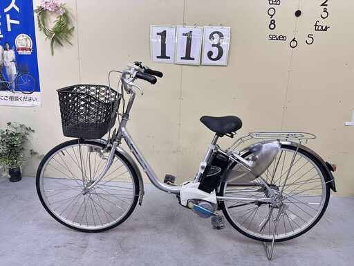 113整備済新基準パナソニック電動アシスト自転車26インチ中古車